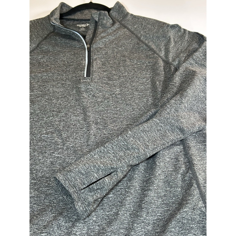 Old Navy Active Pullover Men's XL Gray 1/4 Zip Lightweight Go Dry Long Sleeve - Picture 6 of 6